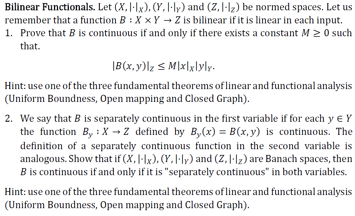 Solved this is linear and functional analysis advanced chegg