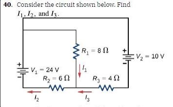 Solved 40. Consider The Circuit Shown Below. Find | Chegg.com