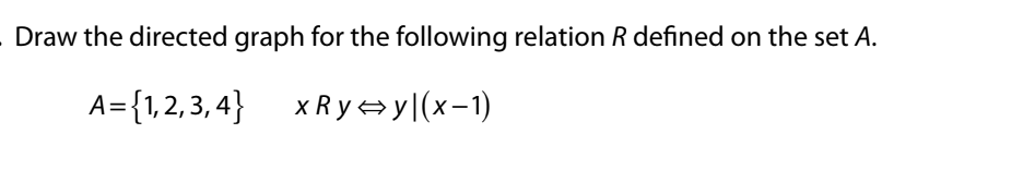 Solved Draw the directed graph for the following relation R | Chegg.com