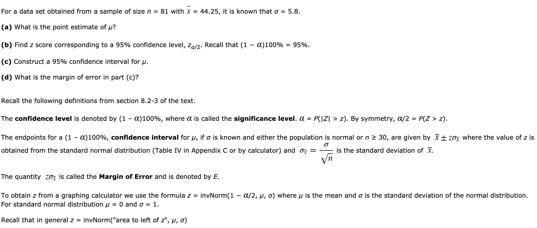 Solved For a data set obtained from a sample of size n = 81 | Chegg.com