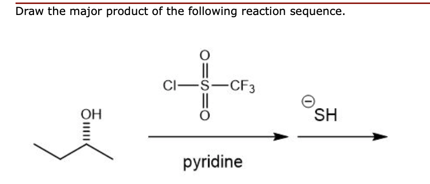 Solved Draw the major product of the following reaction | Chegg.com