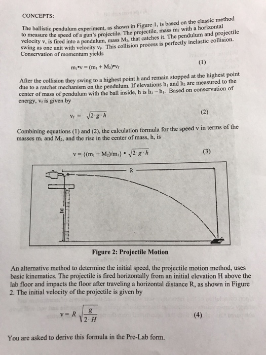 Solved Experiment 10 THE BALLISTIC PENDULUM EQUIPMENT | Chegg.com