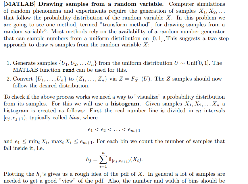 Solved Of Random Phenomena And Experiments Require The 