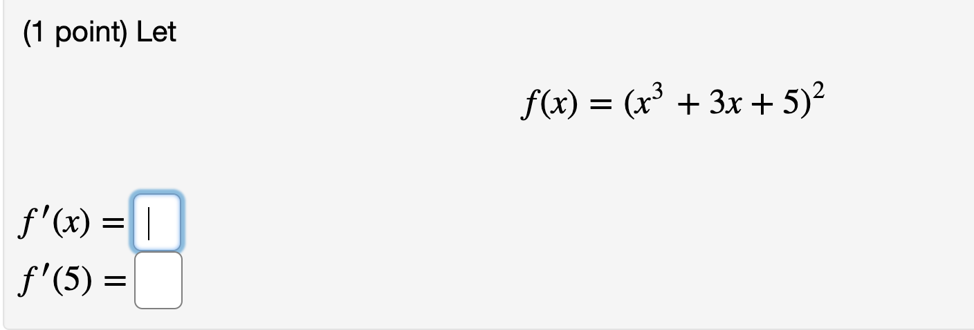 Solved 1 Point Let Fx X3 3x 52 Fx 1 6033