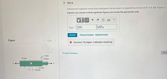 Solved Determine the maximum normal stress developed in the | Chegg.com