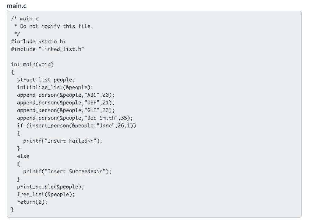 Solved Implement an insert function that will insert a | Chegg.com