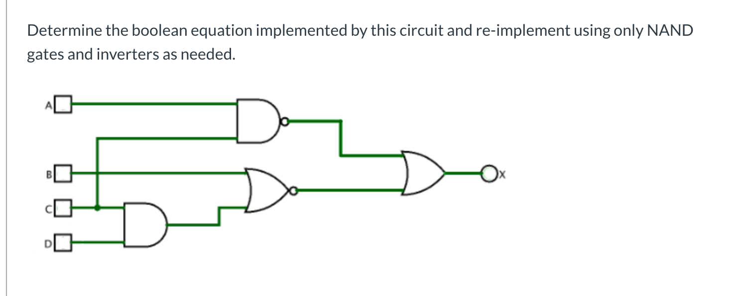 Solved Determine the boolean equation implemented by this | Chegg.com