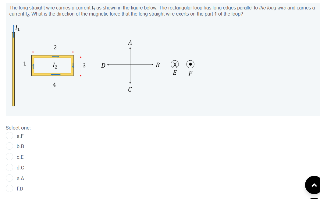 Solved The long straight wire carries a current l1 as shown | Chegg.com