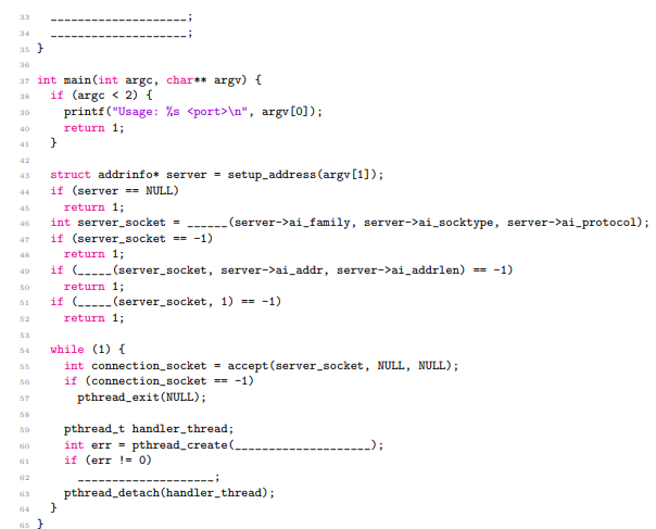 2 2.3 Echo Server Consider a server implementation | Chegg.com