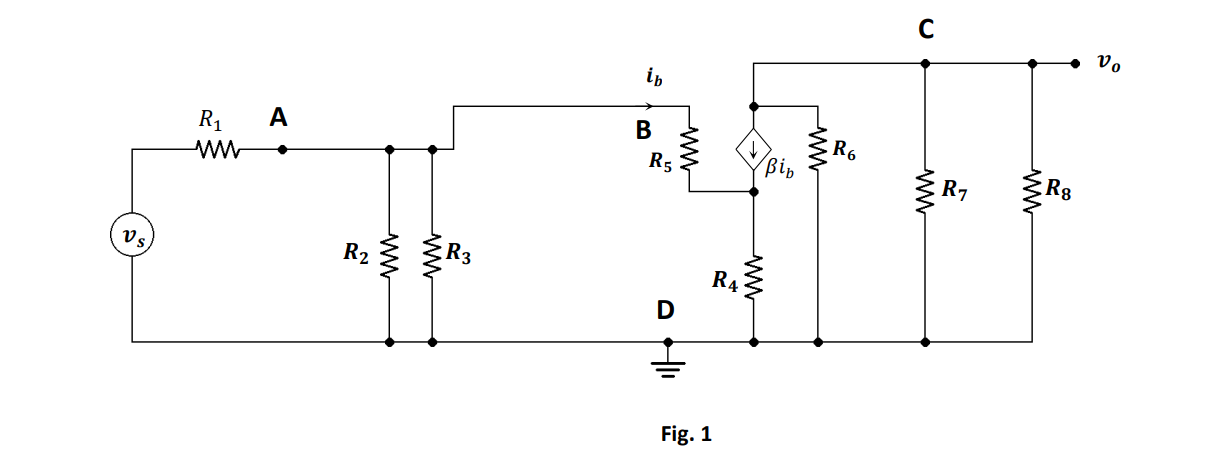 Solved 1. Consider the circuit shown in Fig. 1. If the | Chegg.com