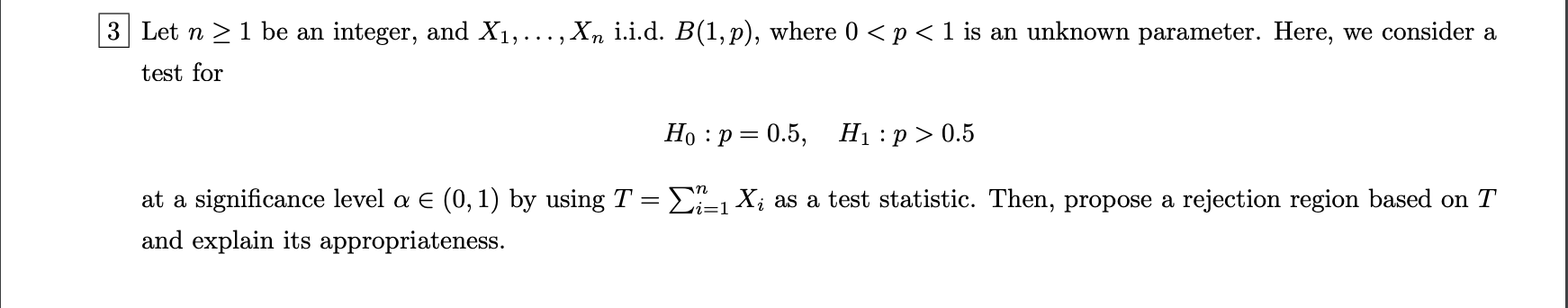 Solved Let N≥1 Be An Integer And X1xn Iid B1p 4170