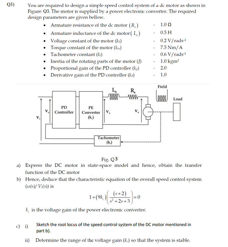 You are required to design a simple speed control Circuit Diagram