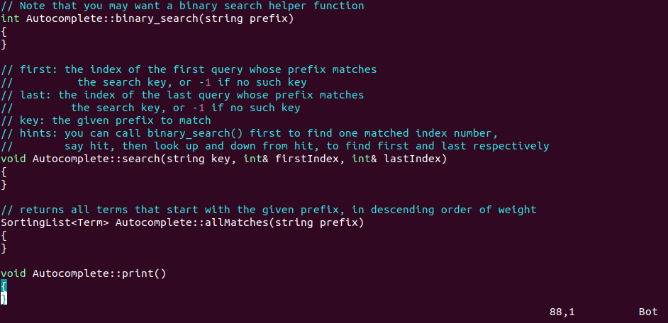 Solved #include #include "autocomplete.h" // default | Chegg.com