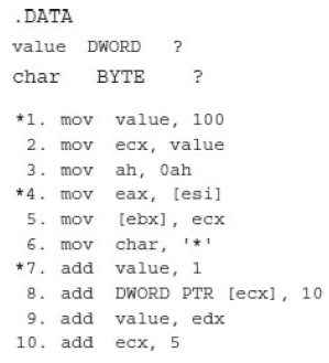 Solved Assuming a 32-bit operating environment, identify the | Chegg.com