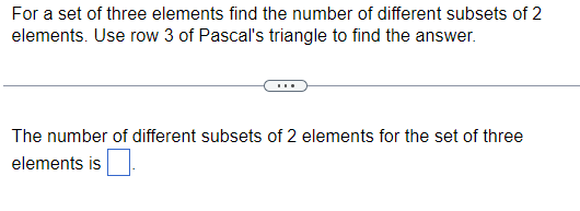 Solved For a set of three elements find the number of Chegg