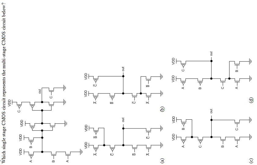 Solved Which single stage CMOS circuit represents the | Chegg.com