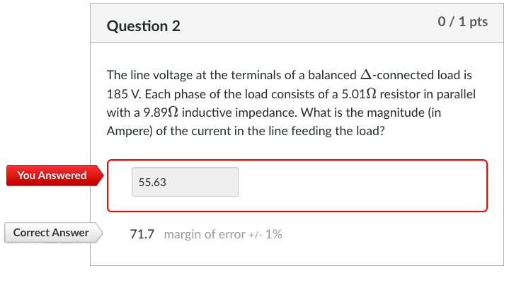 Solved The line voltage at the terminals of a balanced | Chegg.com