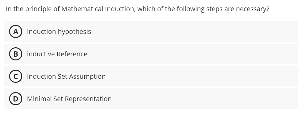 Solved What is the induction hypothesis step for the | Chegg.com