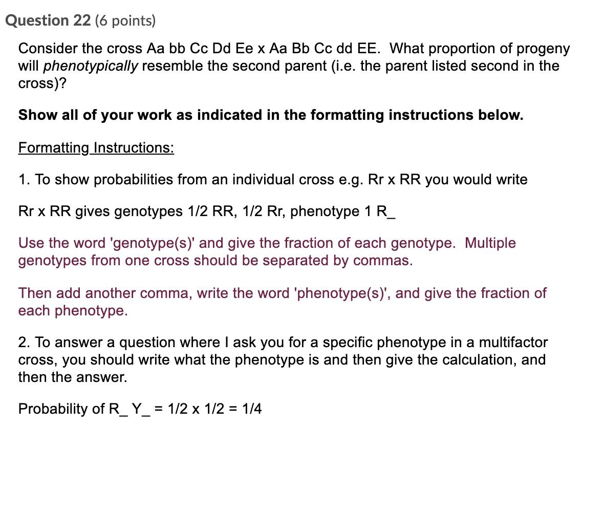 Solved Question 22 6 Points Consider The Cross Cc Dd Chegg Com