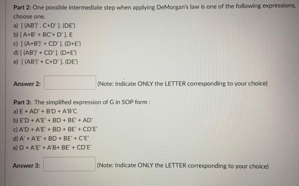 Solved For The Following Circuit, Find The Expression For G | Chegg.com