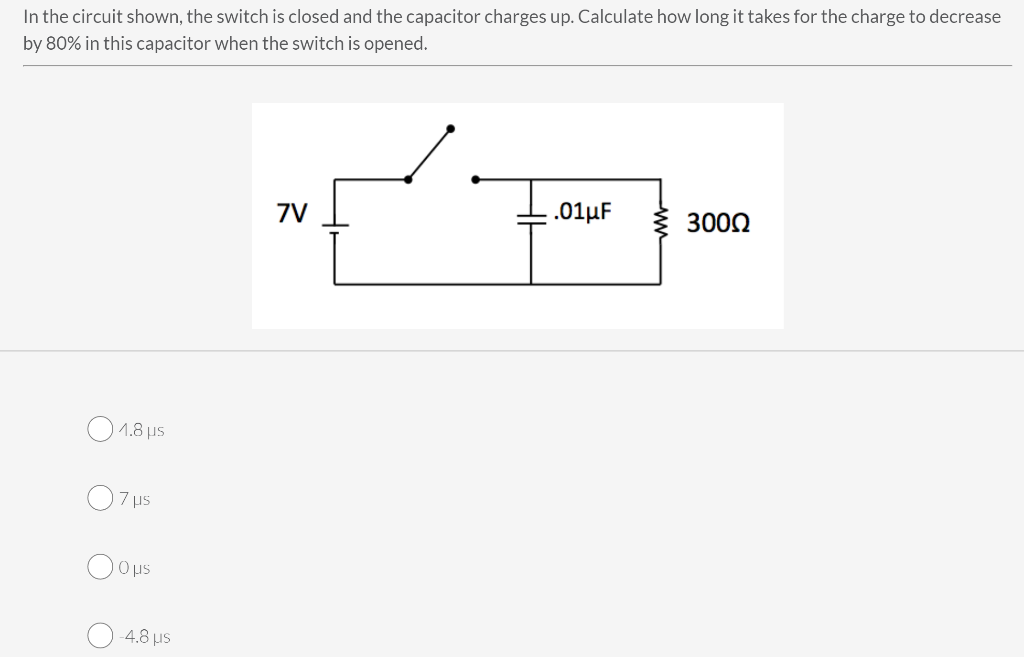 Solved In the circuit shown, the switch is closed and the