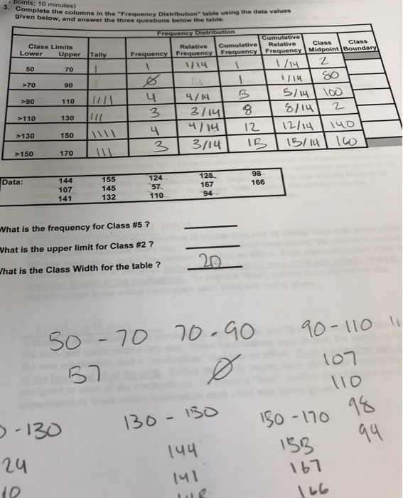 Solved Boints 10 Minutes 3 Complete The Given Columns In Chegg