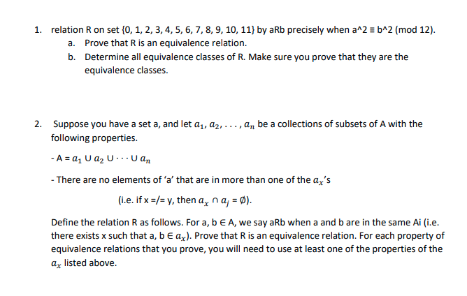 Solved 1. Relation R On Set {0, 1, 2, 3, 4, 5, 6, 7, 8, 9, | Chegg.com