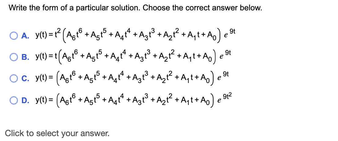 Solved Using the Method of Undetermined Coefficients, | Chegg.com