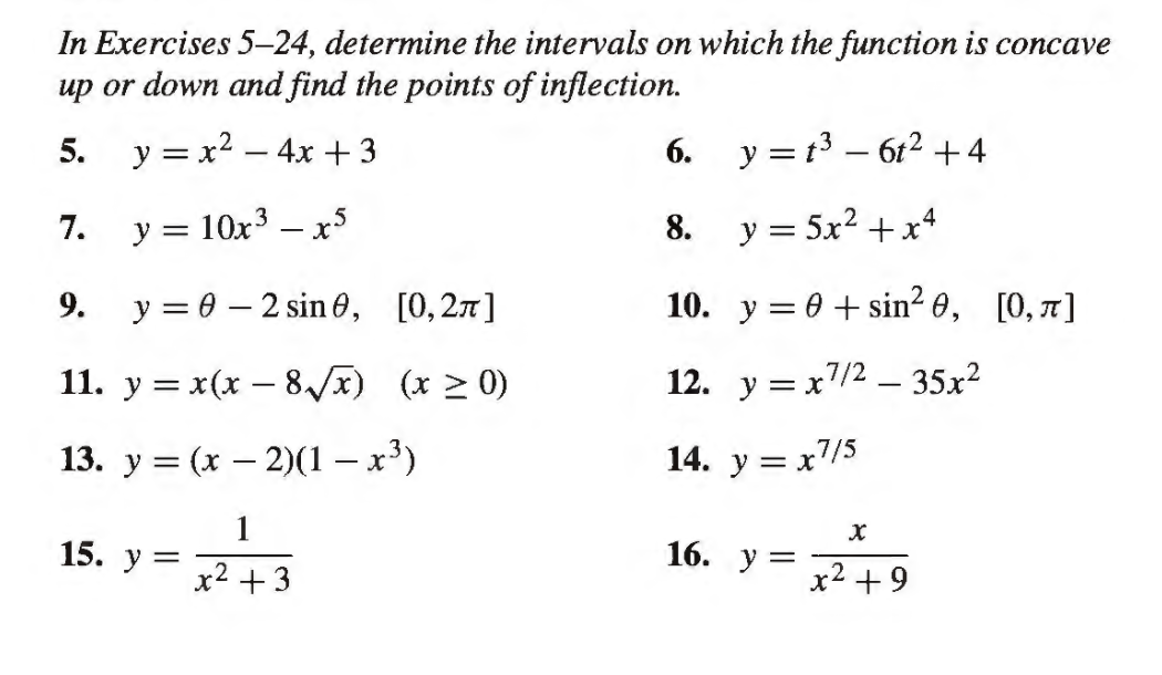 Solved In Exercises 5-24, determine the intervals on which | Chegg.com