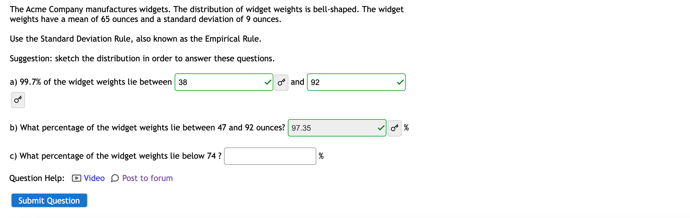 Solved The Acme Company manufactures widgets. The