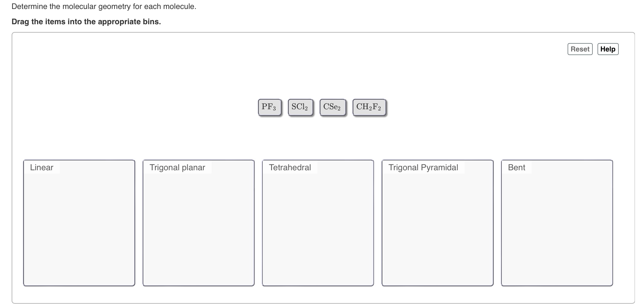 Solved Determine The Electron Geometry For Each Molecule. | Chegg.com