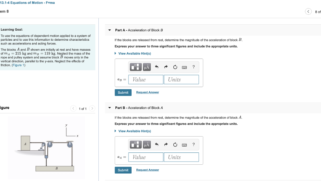 Solved The blocks A and B shown are initially at rest and | Chegg.com