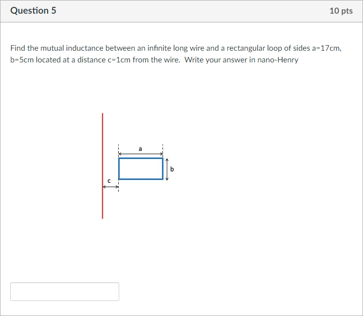 Solved Find The Mutual Inductance Between An Infinite Long | Chegg.com