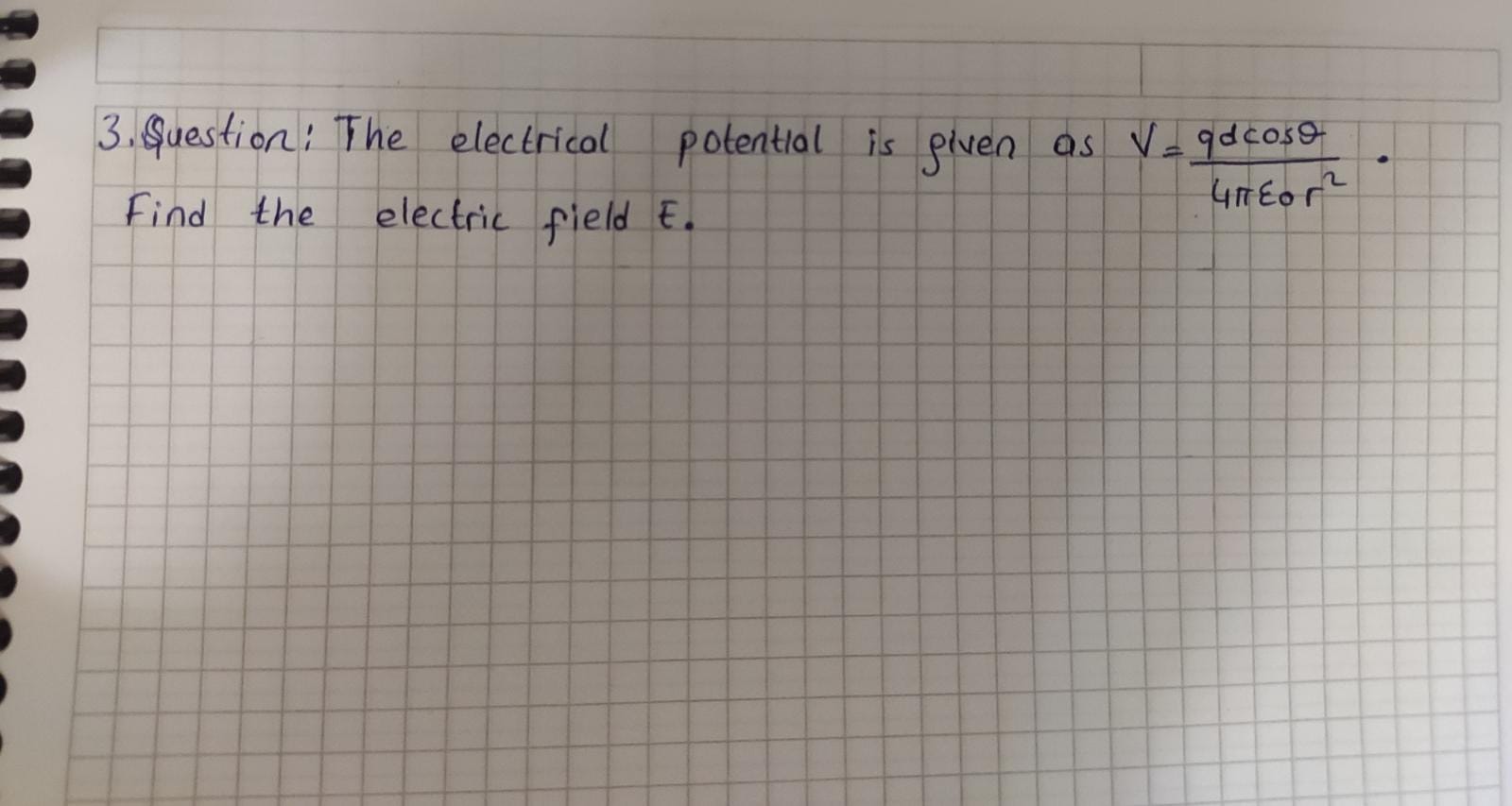 Solved If the electric potential is given as 𝑉= find the | Chegg.com