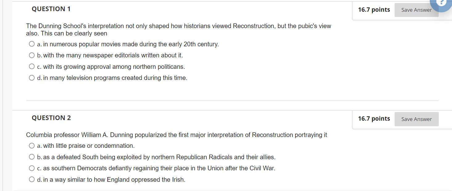 Solved QUESTION 3 16.7 points Save Answer Beginning in the | Chegg.com