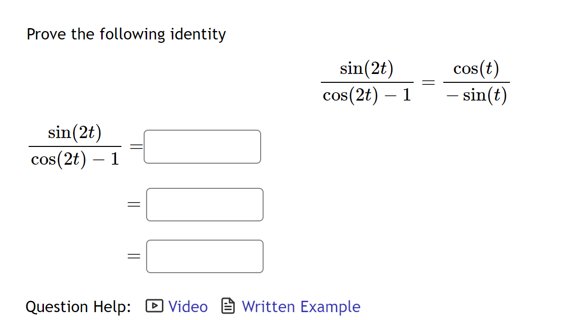 Solved Prove The Following Identity | Chegg.com