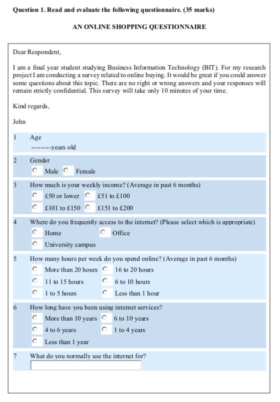 Solved Question 1. Read and evaluate the following