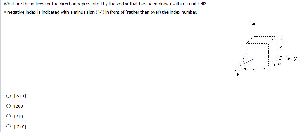 Solved What are the indices for the direction represented by | Chegg.com