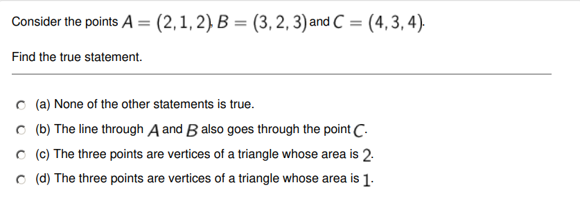 Solved Consider The Points A=(2,1,2),B=(3,2,3) And | Chegg.com