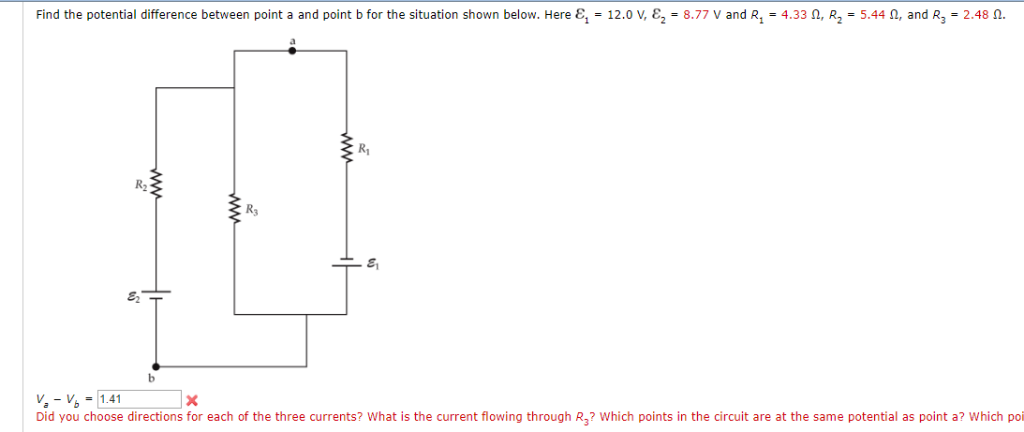 Solved Find the potential difference between point a and | Chegg.com