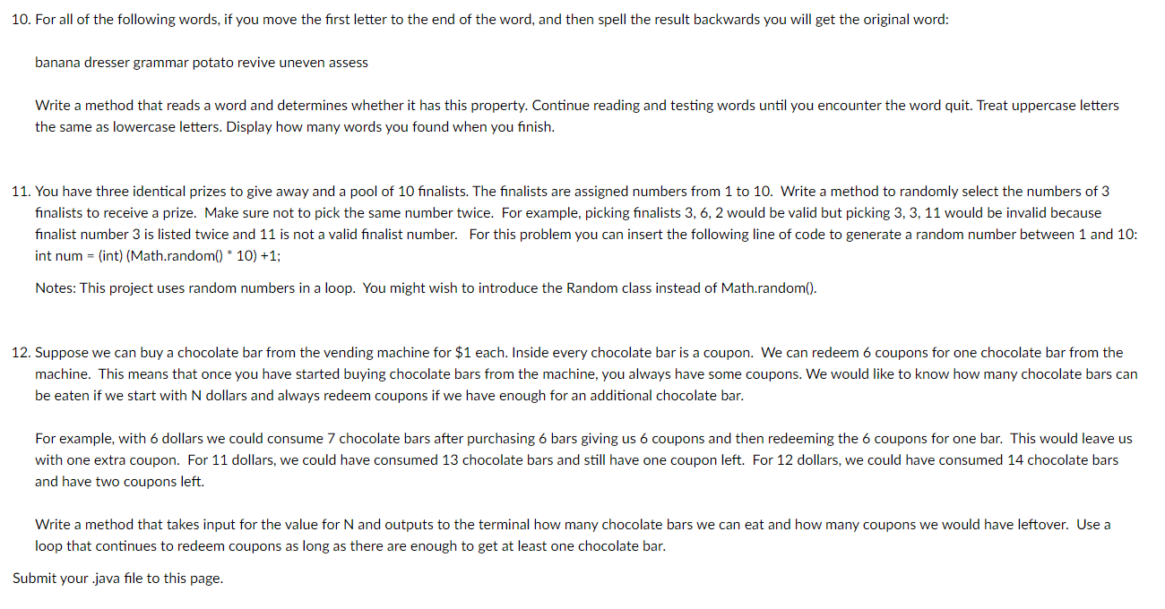 Solved 10. For all of the following words, if you move the