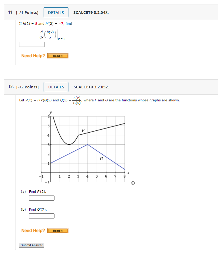 Solved 11. [-/1 Points) DETAILS SCALCET9 3.2.048. If H(2) = | Chegg.com