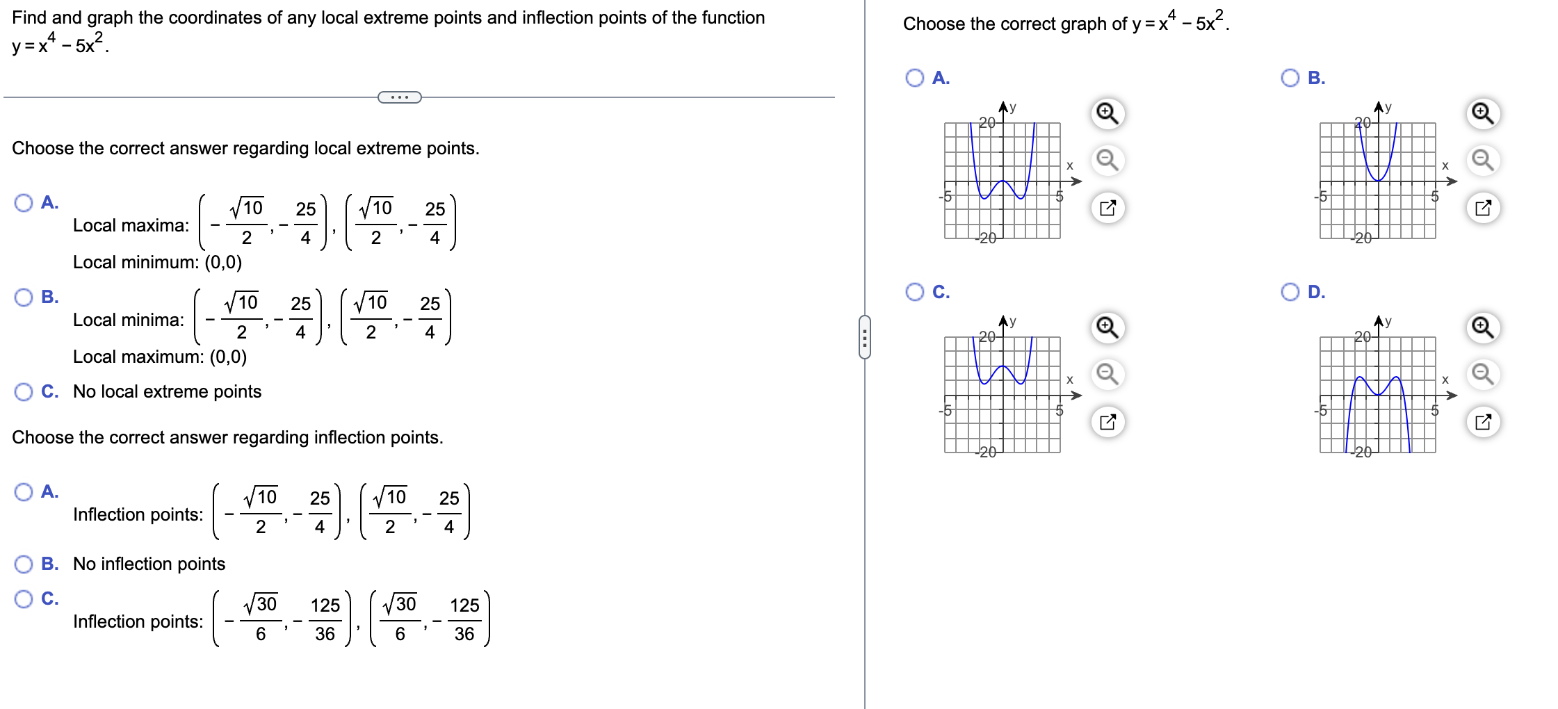 Solved Find and graph the coordinates of any local extreme | Chegg.com