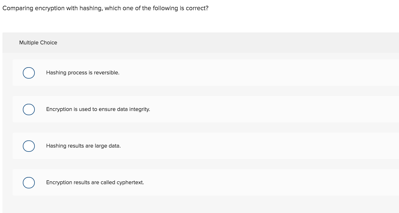 Solved Select a correct statement regarding encryption | Chegg.com