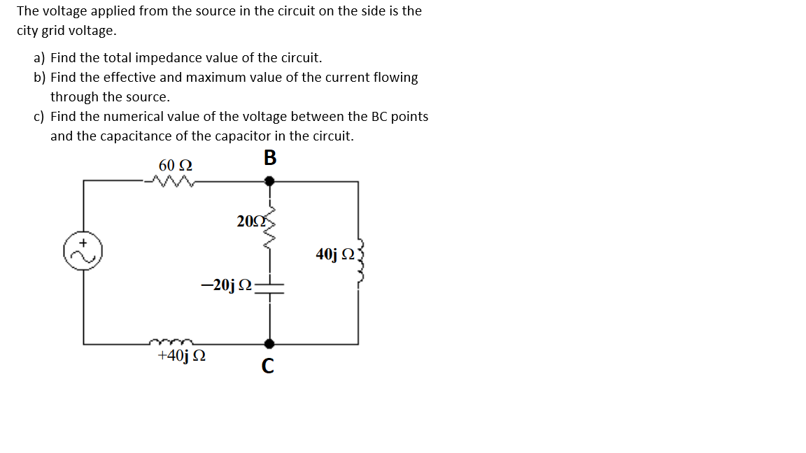 Solved The voltage applied from the source in the circuit on | Chegg.com