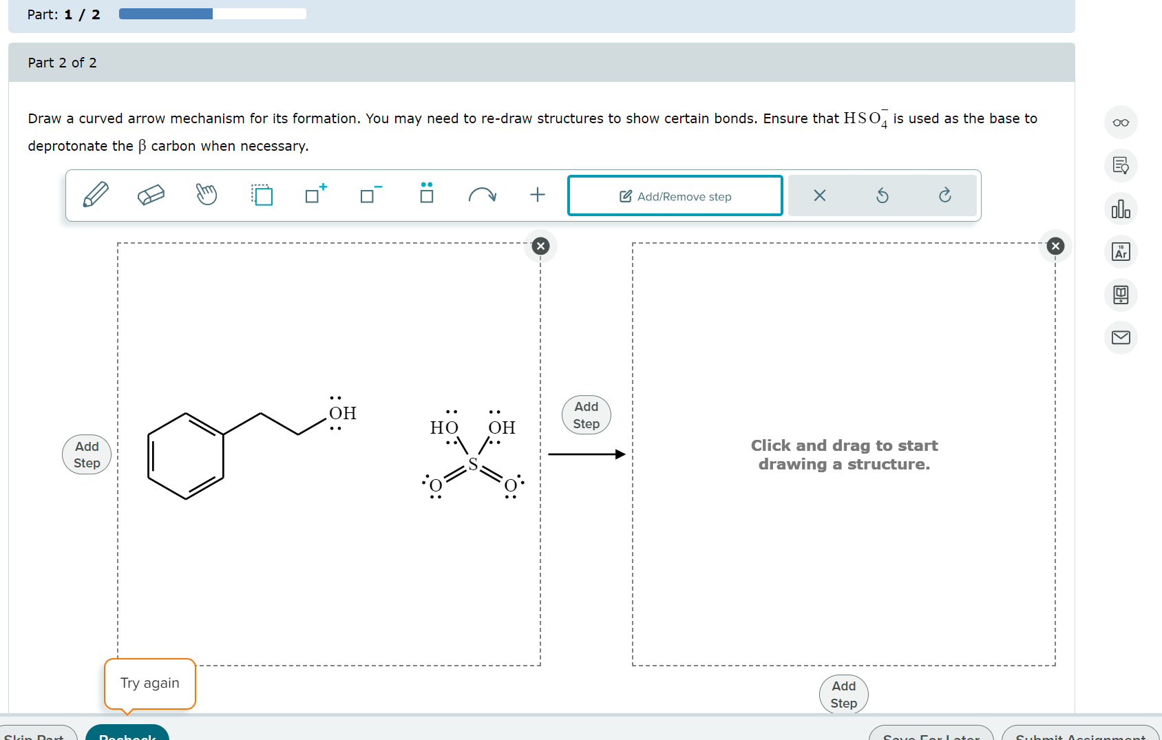 Solved Part 2 ﻿of 2Draw a curved arrow mechanism for its | Chegg.com