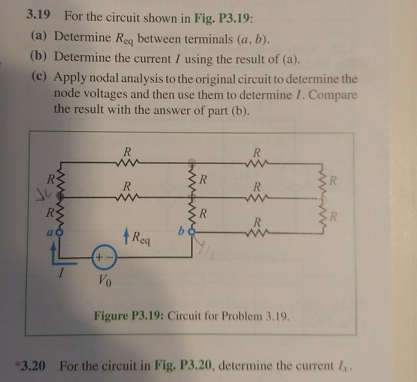 Solved 3 19 For The Circuit Shown In Fig P3 19 A