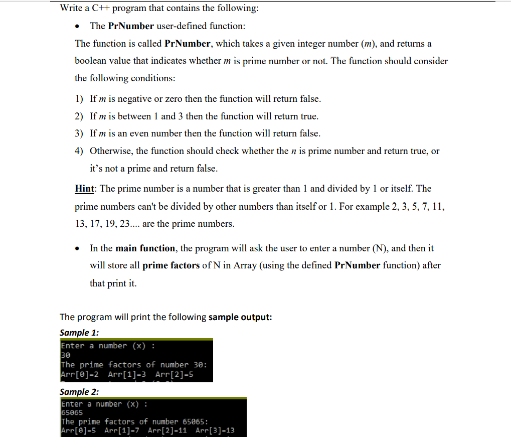 Solved Write a C++ program that contains the following: The | Chegg.com