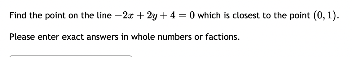 Solved Find The Point On The Line 2x 2y 4 0 ï Which Is Chegg Solved Find The Point On The Line 2x 2y 4 0 ï Which Is Chegg