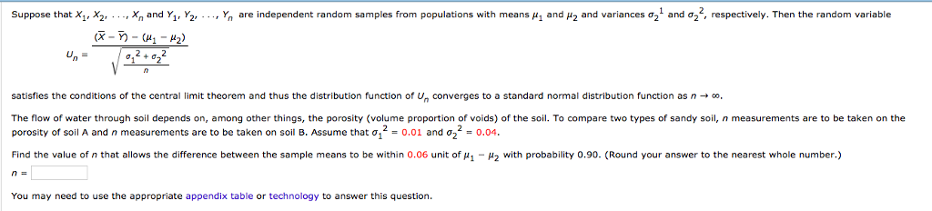 Solved Suppose That X1, X2, , Xn And Y1, Y2, , Yn Are | Chegg.com